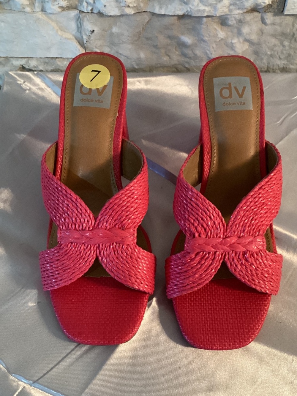 Dv By Dolce Vita "Haady" Woven Raffia Sandals (New) Size 7